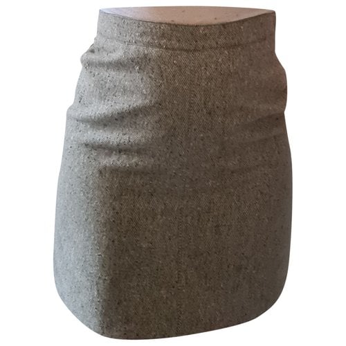 Pre-owned Alaïa Wool Mid-length Skirt In Beige
