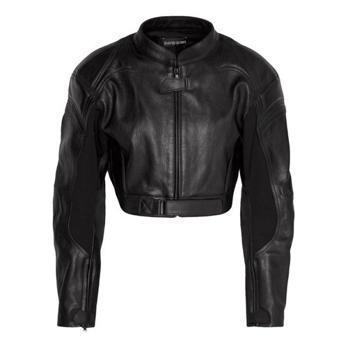 Pre-owned David Koma Leather Short Vest In Black