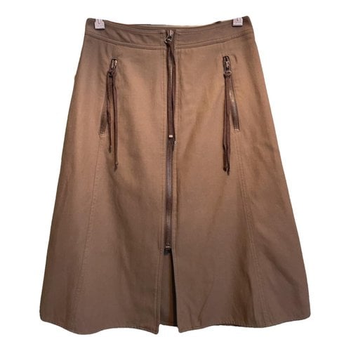 Pre-owned Kenzo Mid-length Skirt In Khaki