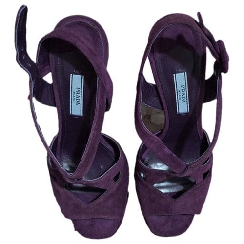 Pre-owned Prada Sandals In Purple
