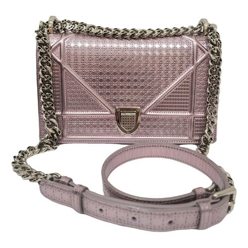 Pre-owned Dior Ama Leather Crossbody Bag In Pink