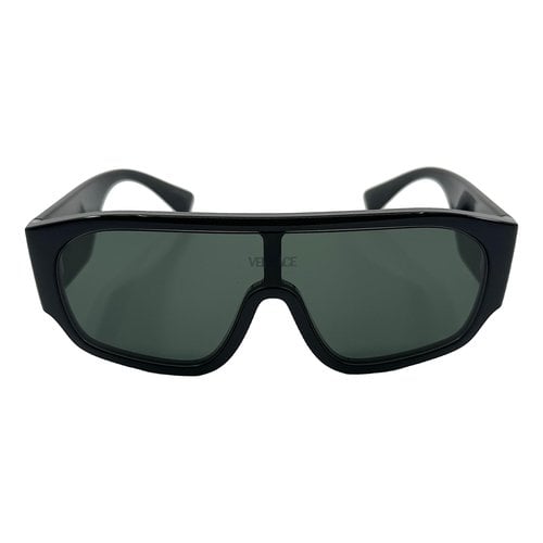 Pre-owned Versace Aviator Sunglasses In Green