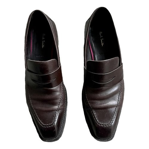 Pre-owned Paul Smith Leather Flats In Brown