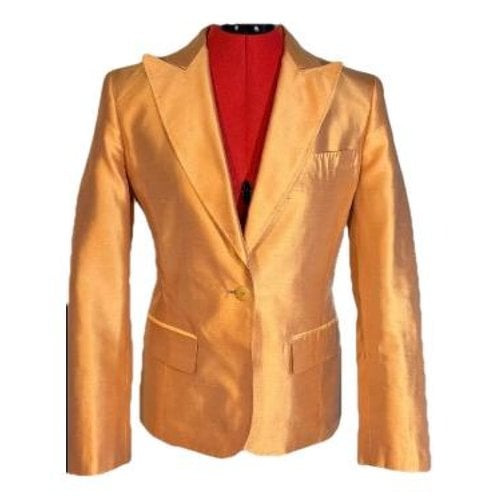 Pre-owned Max Mara Silk Blazer In Orange