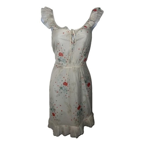 Pre-owned Juicy Couture Silk Mini Dress In Beige