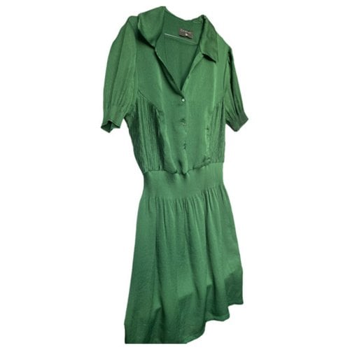 Pre-owned Cotélac Mid-length Dress In Green