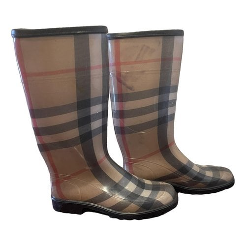 Pre-owned Burberry Snow Boots In Beige