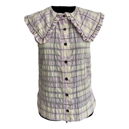Pre-owned Ganni Shirt In Purple