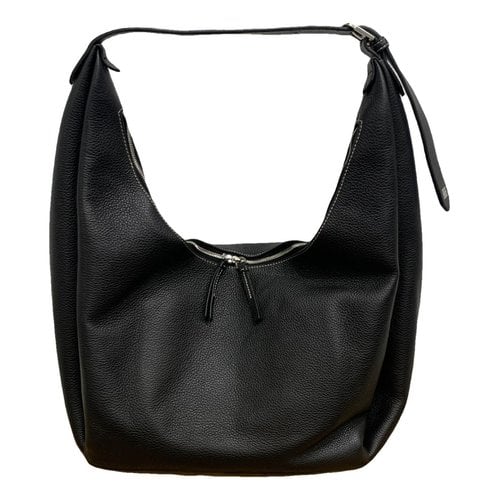 Pre-owned Totême Leather Handbag In Black