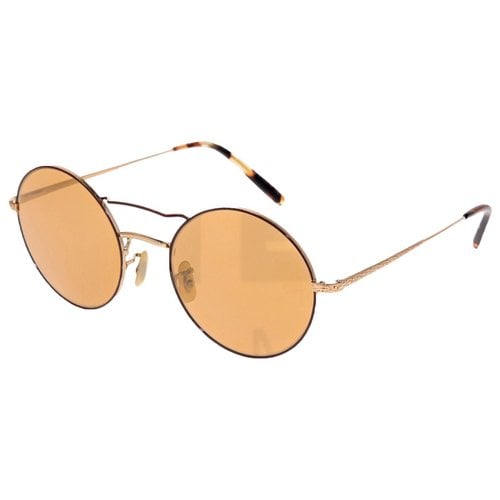 Pre-owned Oliver Peoples Oversized Sunglasses In Gold