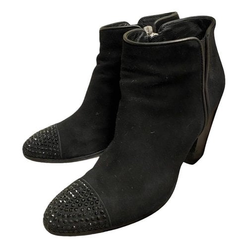 Pre-owned Giuseppe Zanotti Western Boots In Black