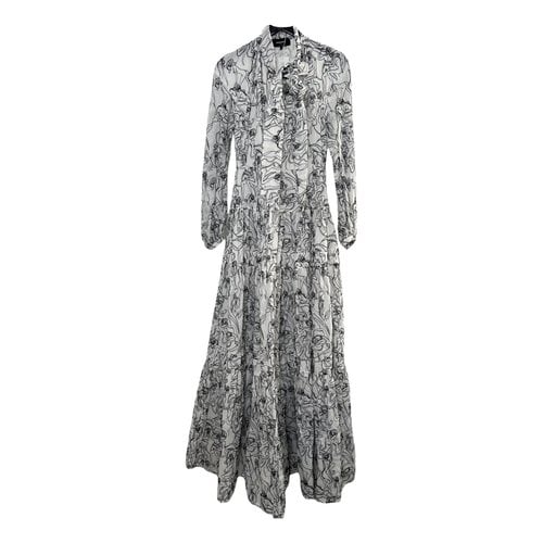 Pre-owned Rochas Silk Maxi Dress In White