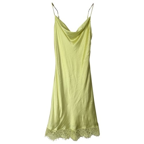 Pre-owned Generation Love Silk Mid-length Dress In Yellow