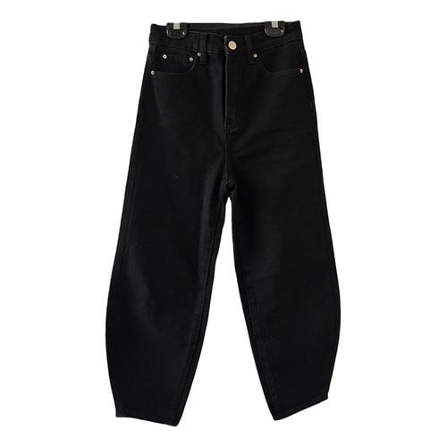 Pre-owned Totême Barrel Straight Jeans In Black