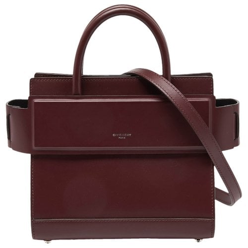 Pre-owned Givenchy Leather Tote In Burgundy