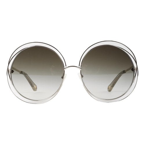 Pre-owned Chloé Carlina Sunglasses In Silver