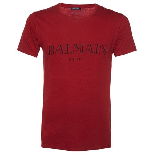 Pre-owned Balmain T-shirt In Red