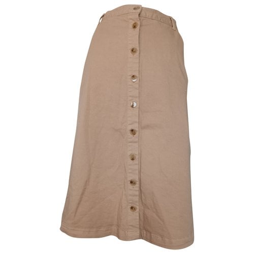 Pre-owned Des Petits Hauts Mid-length Skirt In Beige