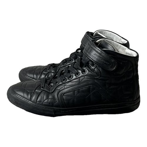 Pre-owned Pierre Hardy Leather High Trainers In Black
