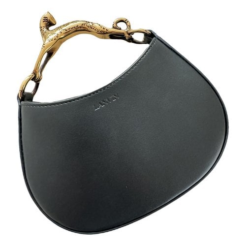 Pre-owned Lanvin Leather Mini Bag In Black