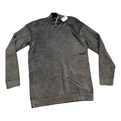 Pre-owned Tom Ford Silk Top In Metallic
