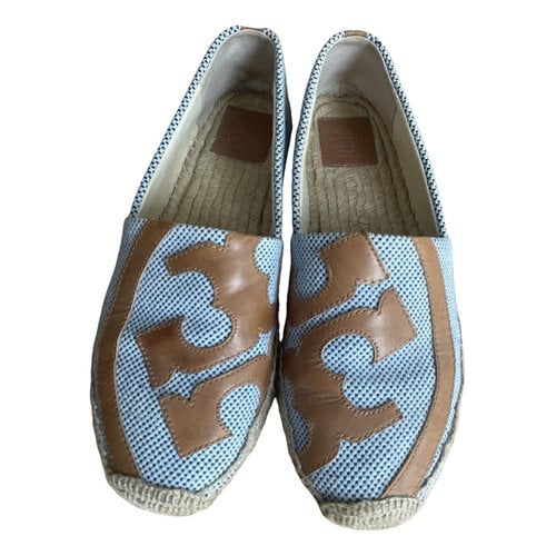 Pre-owned Tory Burch Cloth Espadrilles In Blue