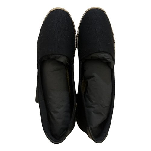 Pre-owned Saint Laurent Cloth Espadrilles In Black