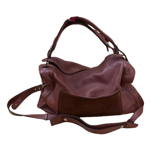 Pre-owned Sandro Leather Handbag In Brown