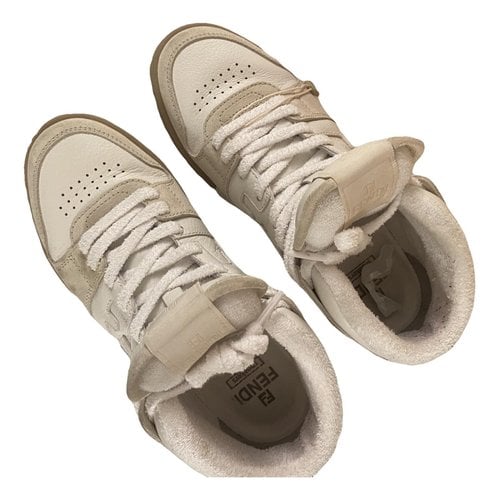 Pre-owned Fendi Cloth Trainers In White