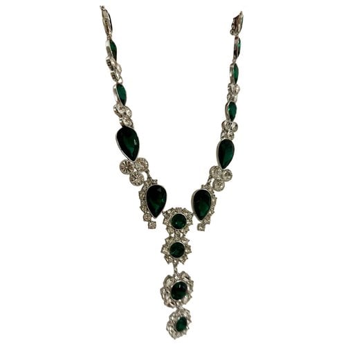 Pre-owned Kate Spade Crystal Necklace In Green