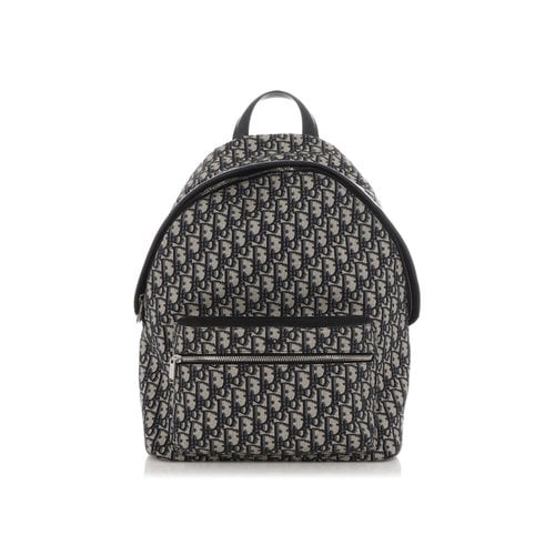 Pre-owned Dior Cloth Backpack In Black