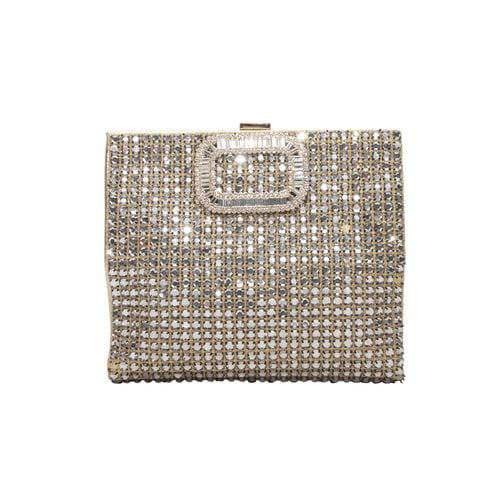 Pre-owned Roger Vivier Cloth Crossbody Bag In Silver