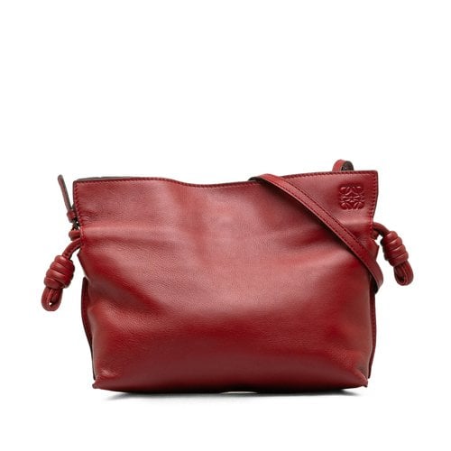 Pre-owned Loewe Leather Crossbody Bag In Red