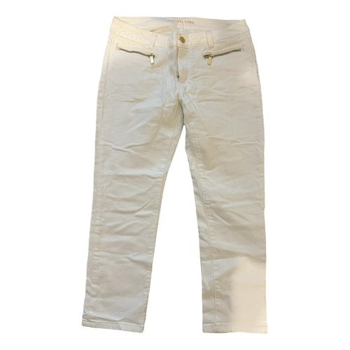 Pre-owned Michael Kors Slim Jeans In White