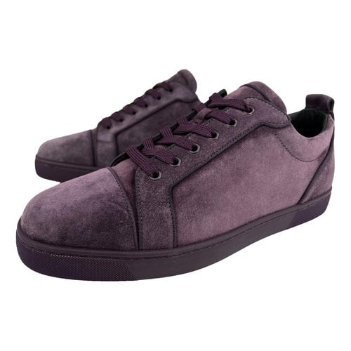 Pre-owned Christian Louboutin Low Trainers In Purple