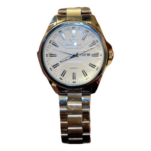 Pre-owned Emporio Armani Watch In Silver