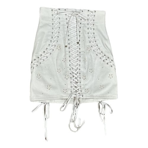 Pre-owned Dolce & Gabbana Mini Skirt In White