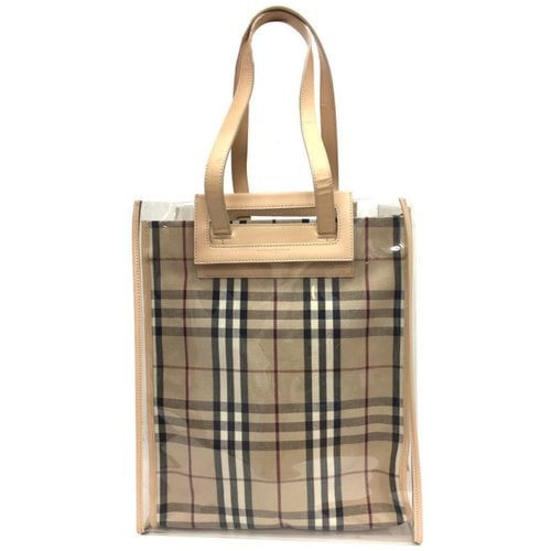 Pre-owned Burberry Cloth Tote In Beige