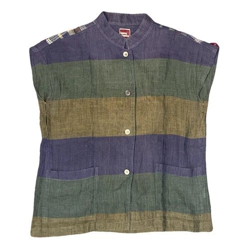 Pre-owned Issey Miyake Linen Shirt In Green