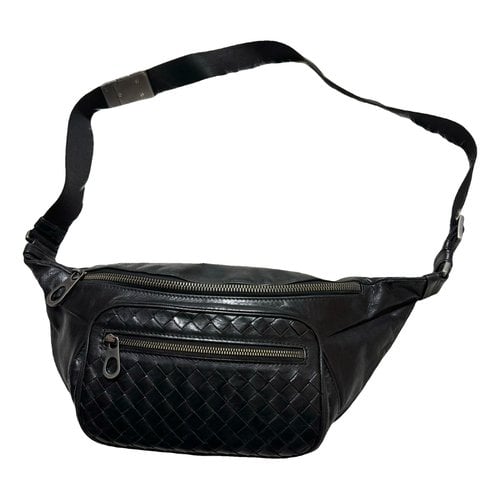 Pre-owned Bottega Veneta Leather Weekend Bag In Black