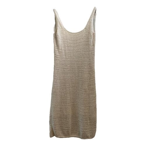 Pre-owned Vince Mid-length Dress In Beige