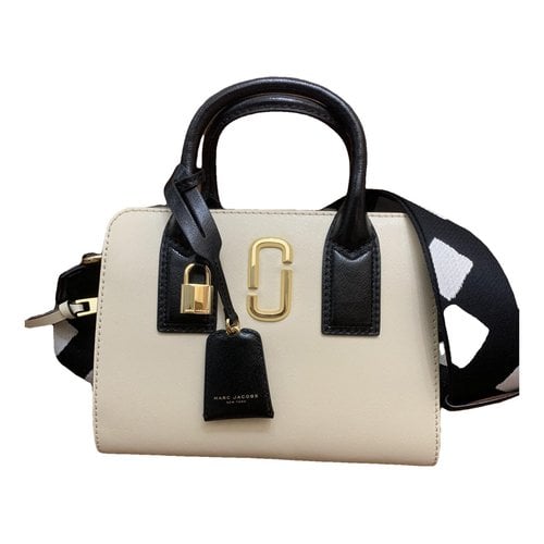 Pre-owned Marc Jacobs Big Shot Leather Handbag In White