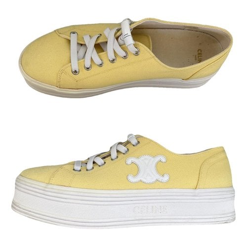 Pre-owned Celine Jane Cloth Trainers In Yellow