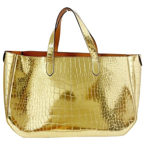 Pre-owned Marc Jacobs Patent Leather Tote In Gold