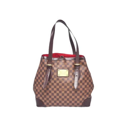 Pre-owned Louis Vuitton Hampstead Leather Handbag In Brown