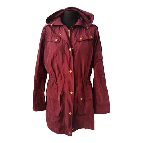 Pre-owned Barbour Coat In Red