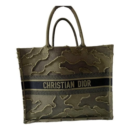 Pre-owned Dior Book Tote Tote In Green
