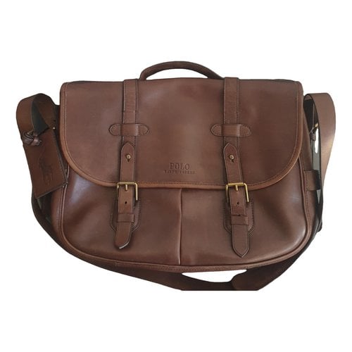 Pre-owned Polo Ralph Lauren Leather Satchel In Brown