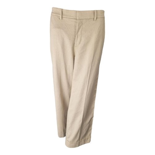 Pre-owned Lauren Ralph Lauren Linen Chino Pants In Beige