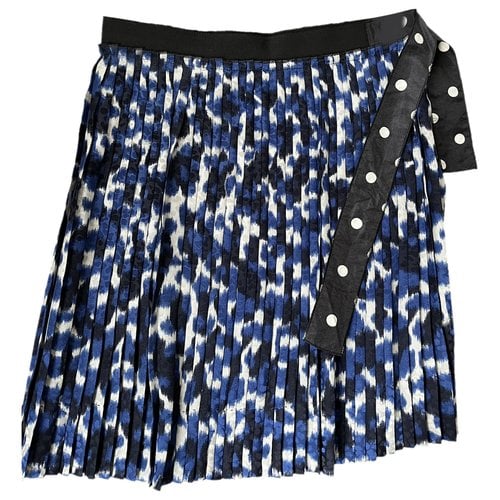 Pre-owned Louis Vuitton Silk Mini Skirt In Blue
